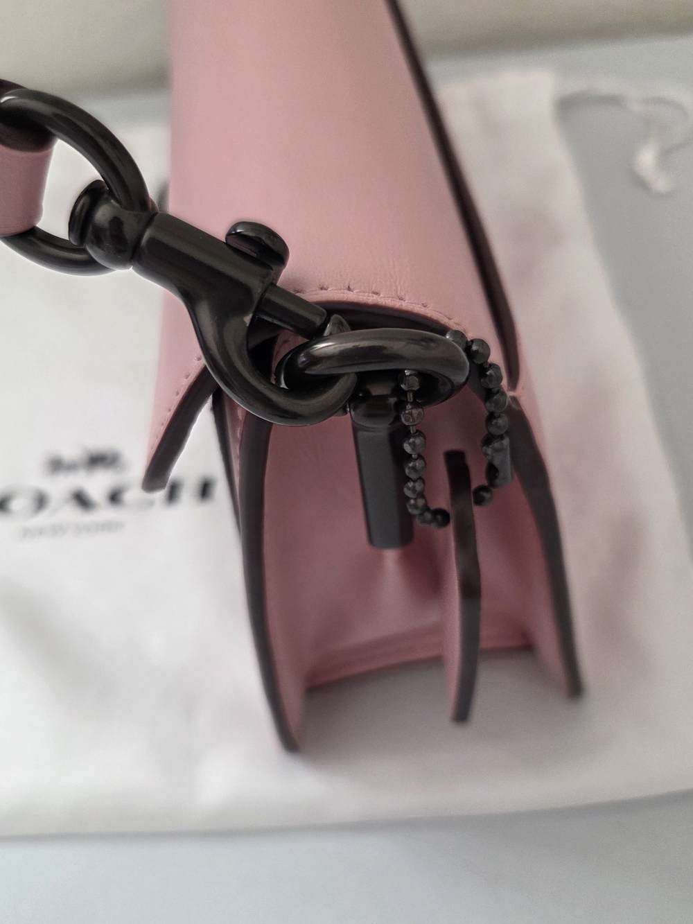 Coach Tabby 26 Leather & Signature Coated Canvas Shoulder Bag Pink/Tan - Picture 7 of 11